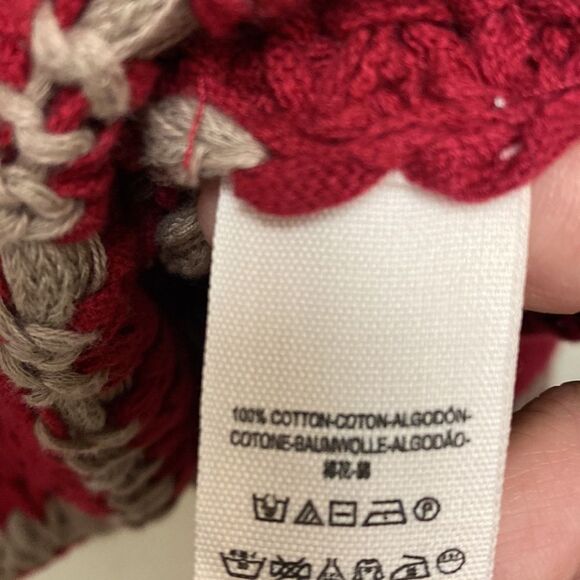 Free People Over & Easy Stripe Sweater Ruby Size S - Picture 3 of 5